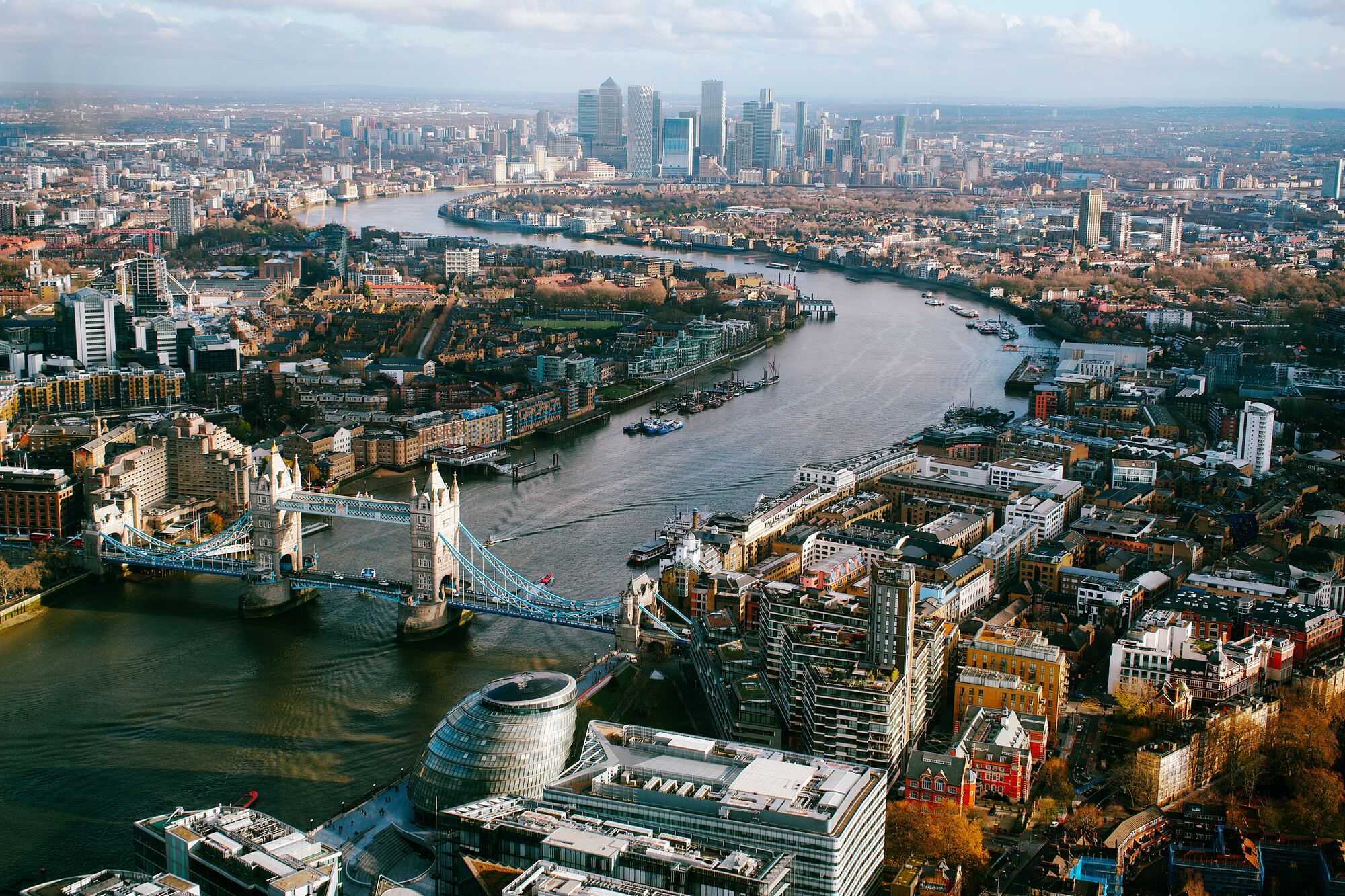 London skyline and Tower Bridge